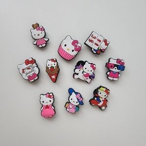 NEW Hello Kitty Bundle 10 Shoe Charms Jibbitz Crocs Sanrio